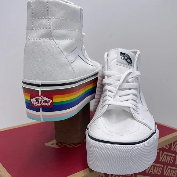 Vans WMNS Sk8-Hi Tapered Pride Rainbow Platform Sneakers 
VN0A7Q5PRNC - Picture 8 of 16